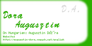 dora augusztin business card